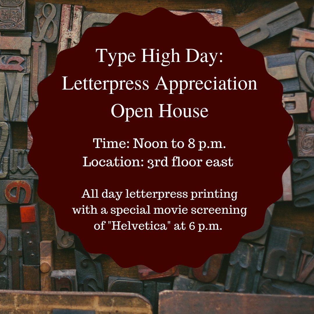 FAULibraries's tweet photo. The @JaffeCenterFAU is taking on a whole new meaning of typing and printing at their annual Letterpress Appreciation Day! #FAU #FAUStudents #TypeHighDay #LetterpressAppreciation https://t.co/TsZGcj2zwi