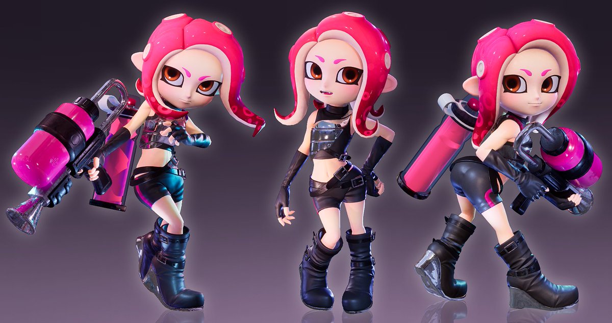 Taisa 3d スプラトゥーン２のタコガール デザインがとても好き 3dcg Maya Zbrush Substancepainter Ue4 Splatoon スプラトゥーン