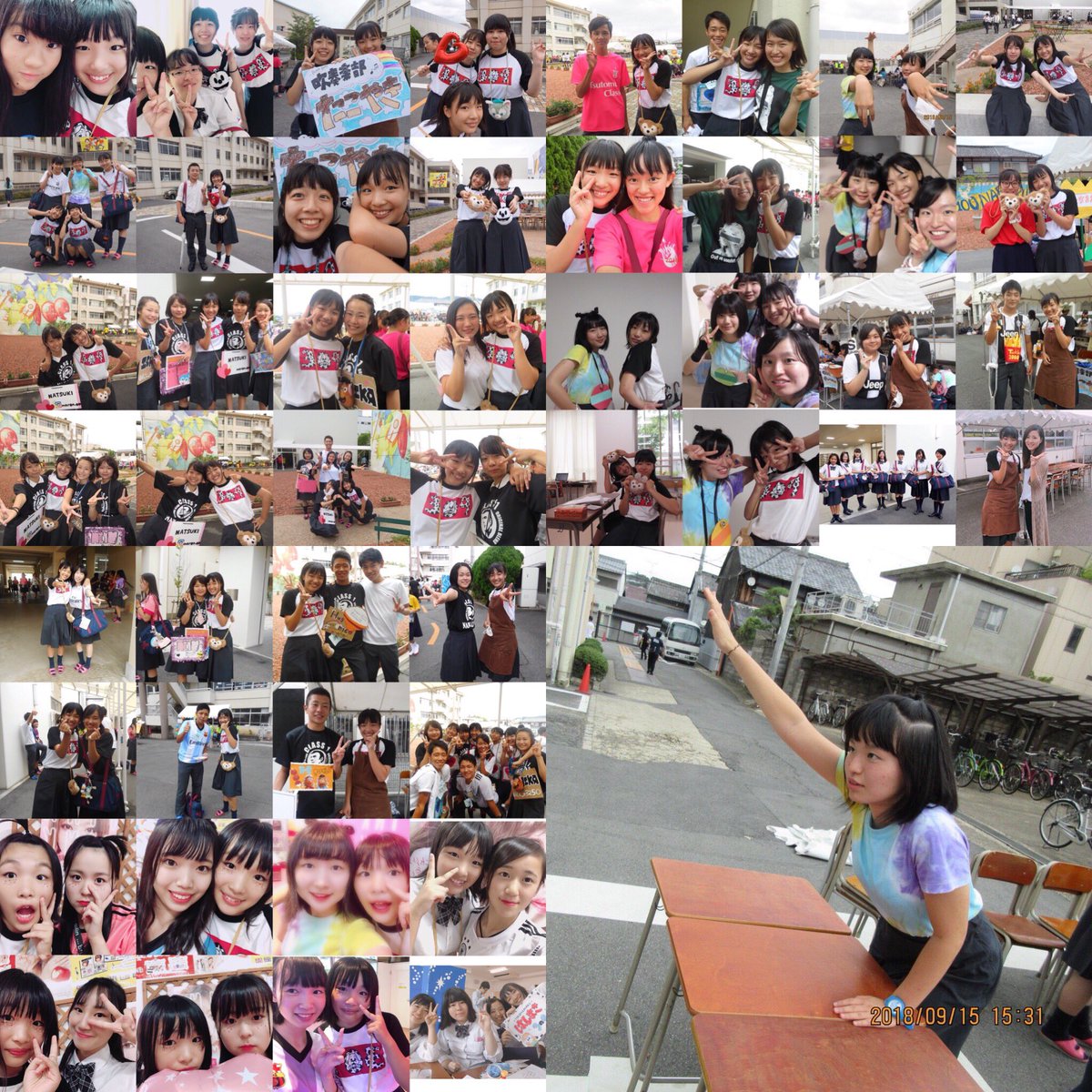 content_217's tweet photo. ラスト菫咲祭！！

3年間で1番楽しかったしいろんな人と写真撮れて良かった📸
はしまきとたこ焼き買ってくれた人ありがとうございました！
9組の壁で写真撮ってくれてる人がいてすごい嬉しい😻
色んなことが最後になっていくの寂し https://t.co/v2QVkelRAx