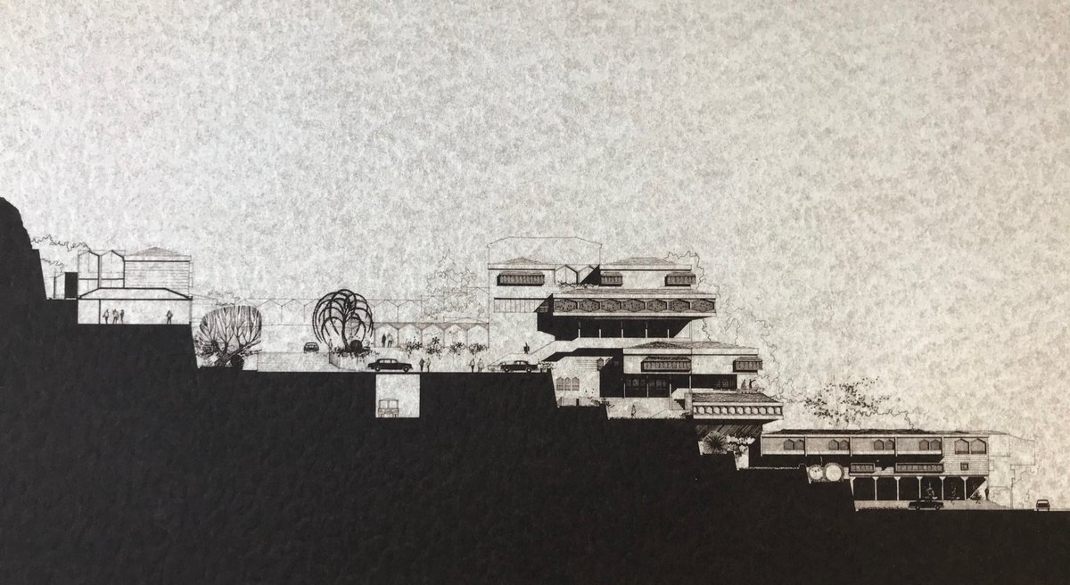 SeymourHarris's tweet image. Here’s another lovely drawing from the early 1970’s, for guest palaces in Damascus. ⁦@BrutalHouse⁩ #SHA #drawing #architecture #history #seymourharris