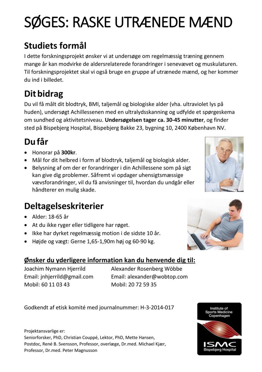 Hjælp forskningen på vej....ung som gammel