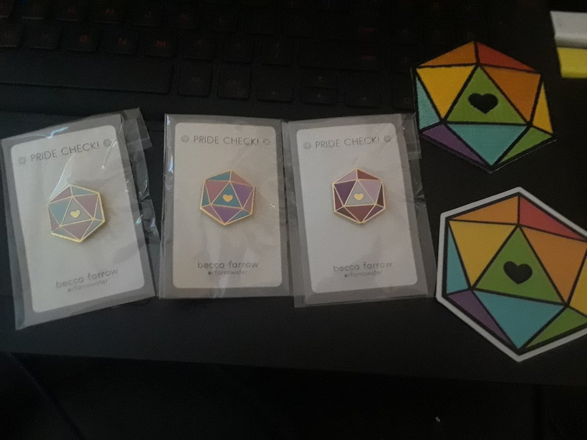 spiderqu33n's tweet photo. Loving all the #PrideCheck things I got from @rfarrowster 😍😍 https://t.co/xSno1tHSsd