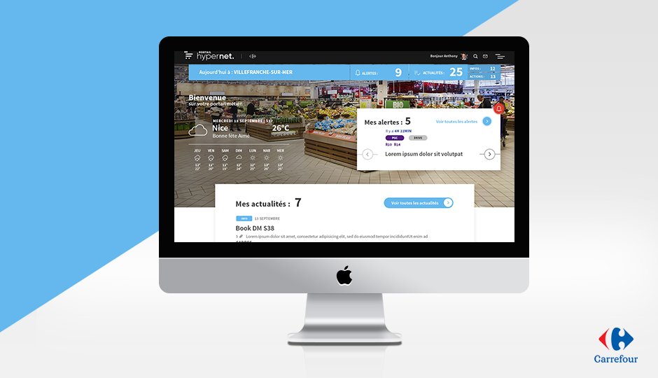 DusensEurope's tweet image. Nous sommes fiers d’annoncer la sortie d’un tout nouveau portail #interne pour les hypermarchés Carrefour : #Hypernet ! 
Un travail de longue haleine en collaboration avec notre client @GroupeCarrefour à destination de plus de 2500 #collaborateurs 💪