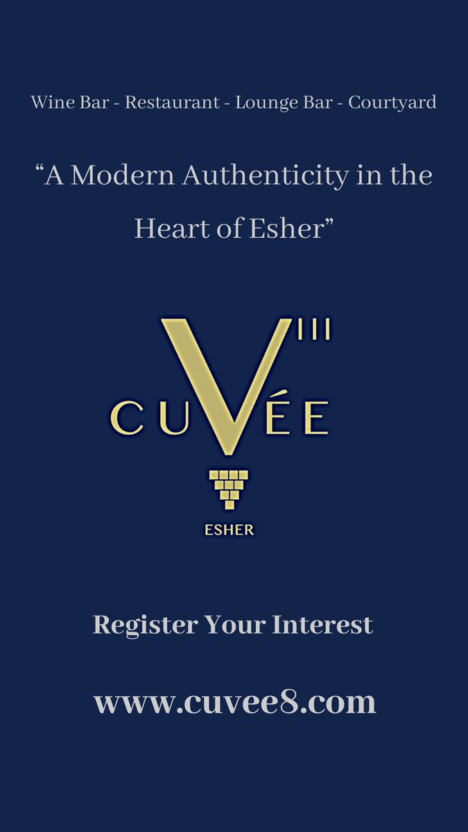 cuvee8esher's tweet photo. Register your interest now.
https://t.co/WdGJXFCFAr
#lovesurrey #wheninesher #ComingSoon #surrey #esher https://t.co/LYPMuxKSJI