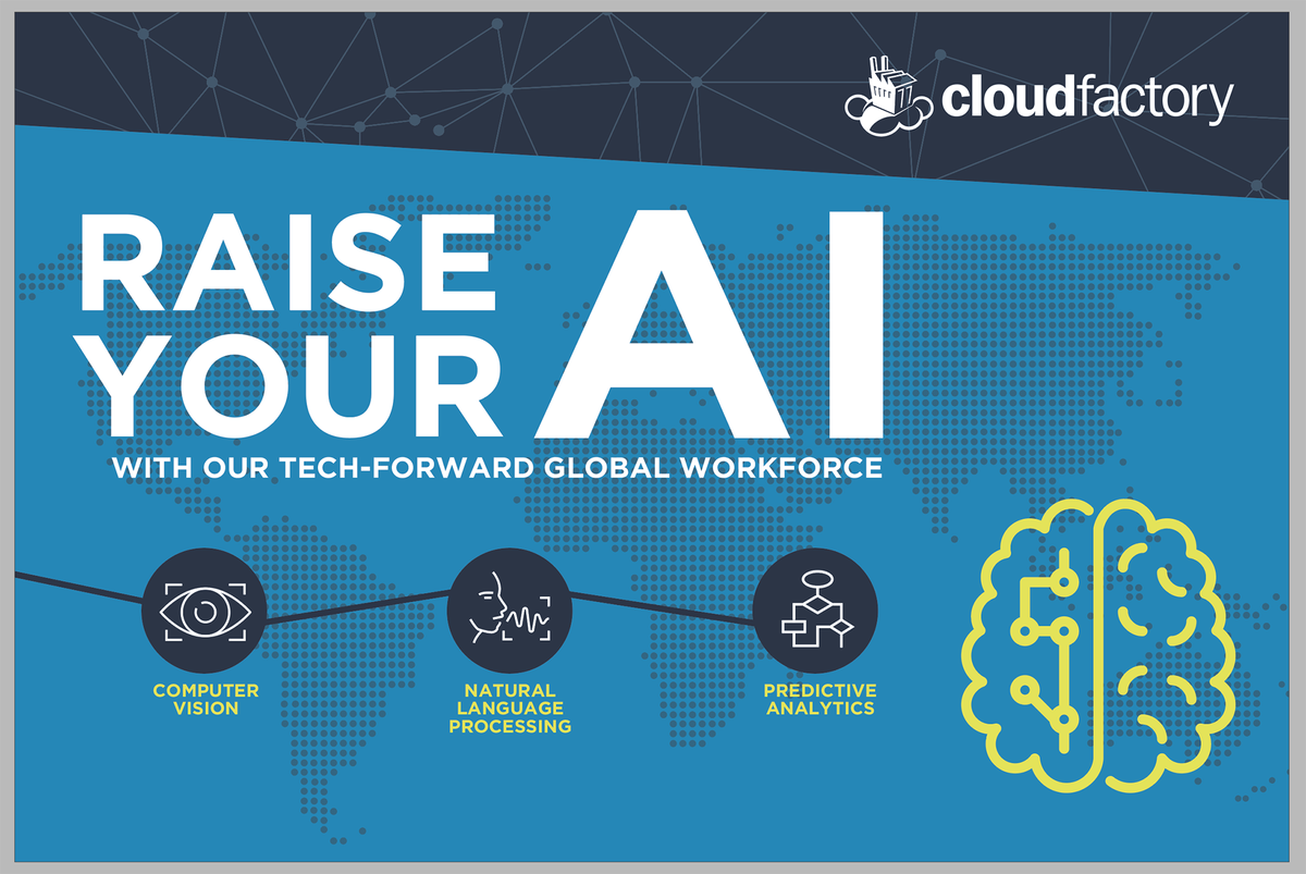 theCloudFactory's tweet photo. How can we help you raise your #AI and scale your critical data processes? #AISummitSF #Booth106 @Business_AI https://t.co/zW6aGMCSvo https://t.co/Bcw0QdUiNn