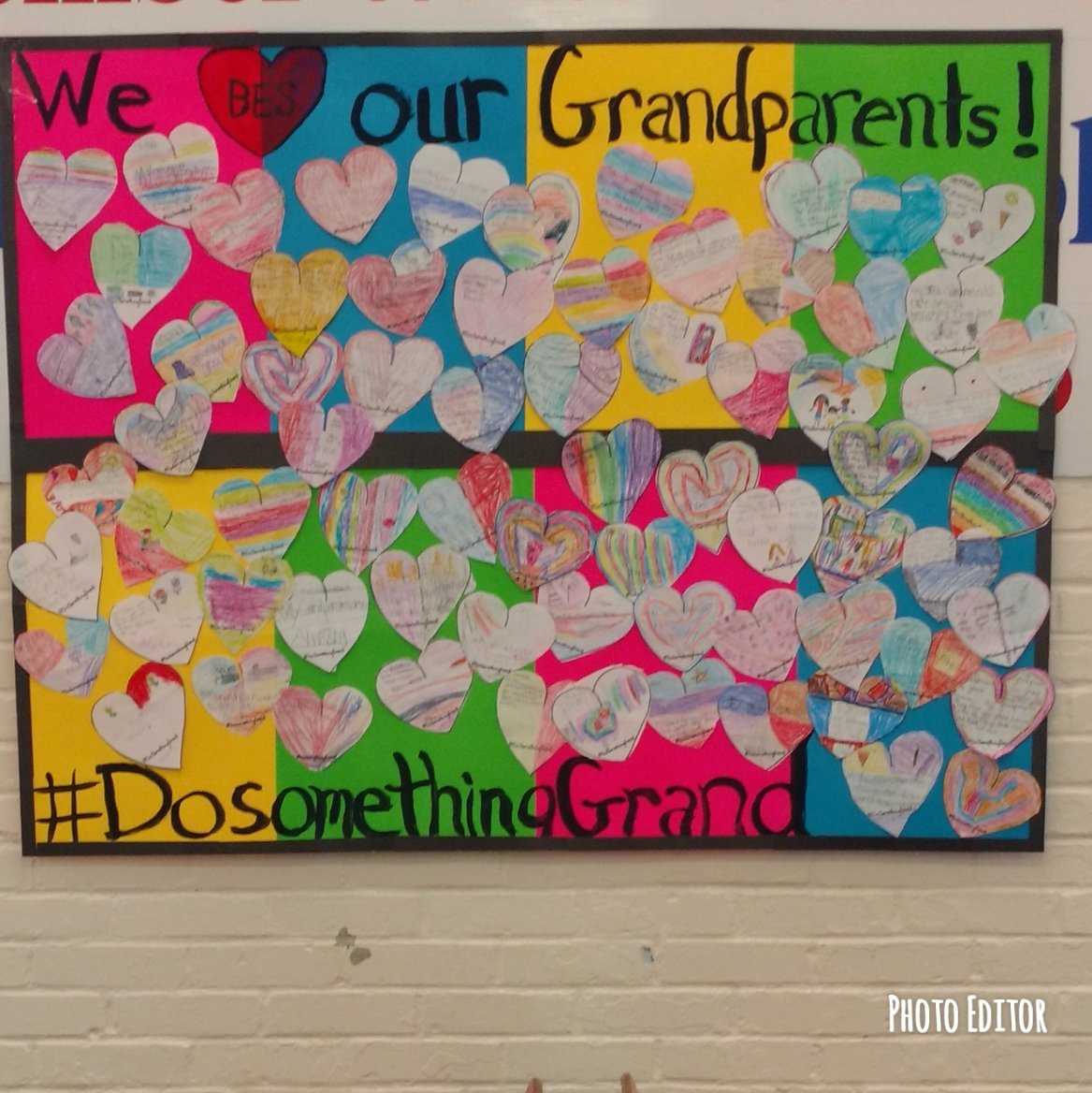 Bellview Elementary is SO excited to celebrate our grandparents this week during lunch! Our kiddos made hearts showcasing the "Grand" things their grandparents do ❤ #ownyourimpact #ecsdfl #DoSomethingGrand