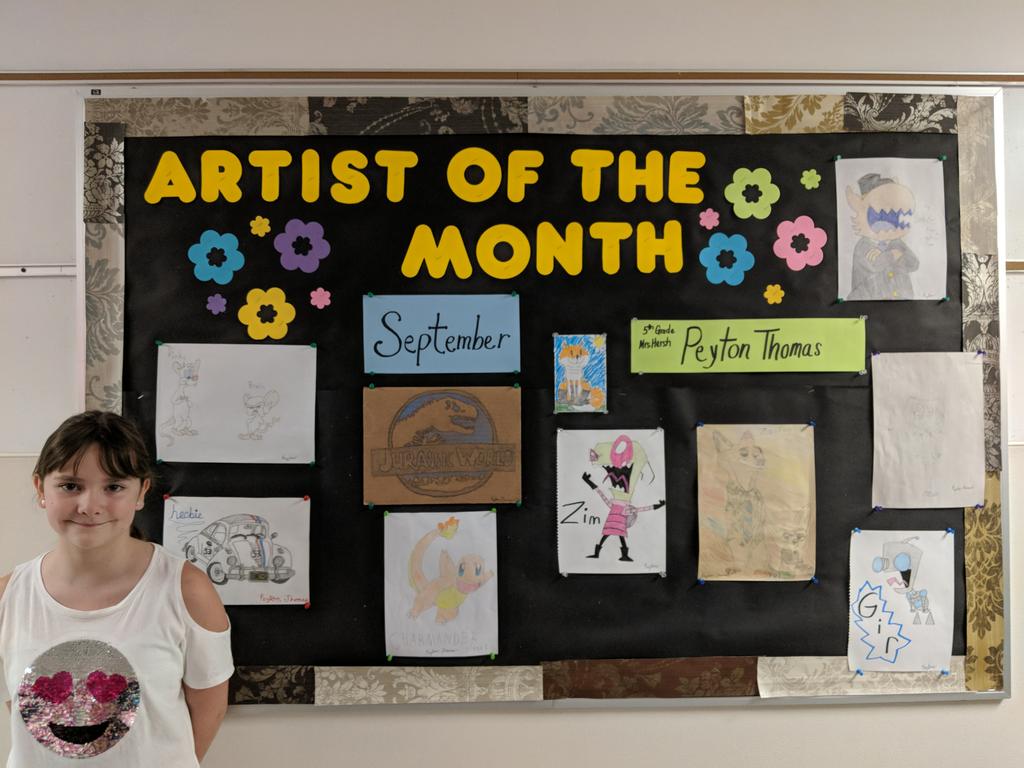 WashingtonElem's tweet photo. Congratulations Peyton, the September artist of the month at WES! https://t.co/05ZyZhoou6