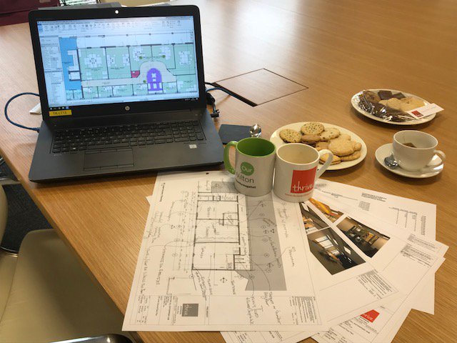 thrivearchitect's tweet photo. A very productive meeting with @ourwilton Friday regarding future phases of the Enterprise Hub. We were also lucky enough to receive our very own #charitymugshot #pairofmugstogether #teamwork #ThriveCommunities #Wilton https://t.co/5YZGLwRrk0 https://t.co/qG32G7J352