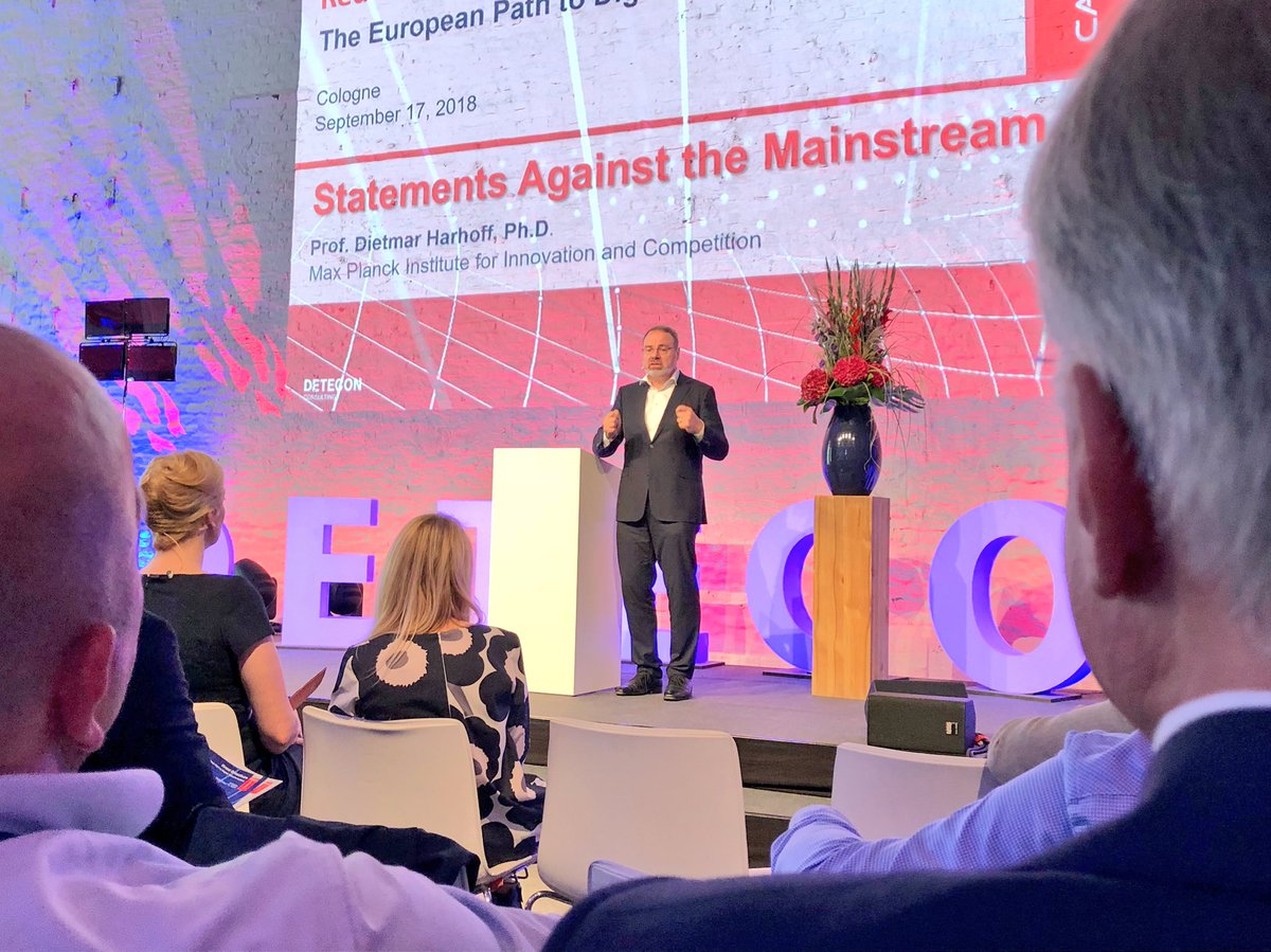 fabian_wiktor's tweet photo. The #future of #innovation isn’t all about #power of individual actors in the markets! Value is will be created in #networks and #ecosystems that build upon each other! #Powerful statement by @DietmarHarhoff from @maxplanckpress at @detecon #Redcarpet18 is this the #europeanpath? https://t.co/3PhqIU2aCX