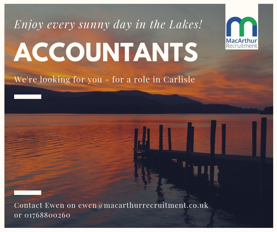 Like a job with access to this? We're looking for accountants who want to relocate to Cumbria. More information at: recruit.zoho.com/recruit/ViewJo… #jobsincumbria #carlisle #Accountant #accountantjobs <a href="/ChooseCumbria/">Choose Cumbria</a> <a href="/AccountantJobs1/">Accountant Jobs</a> @AccountantJobUK