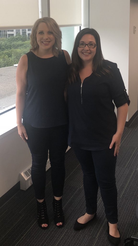 Katie and I twinning at TDI on this sunny Monday!