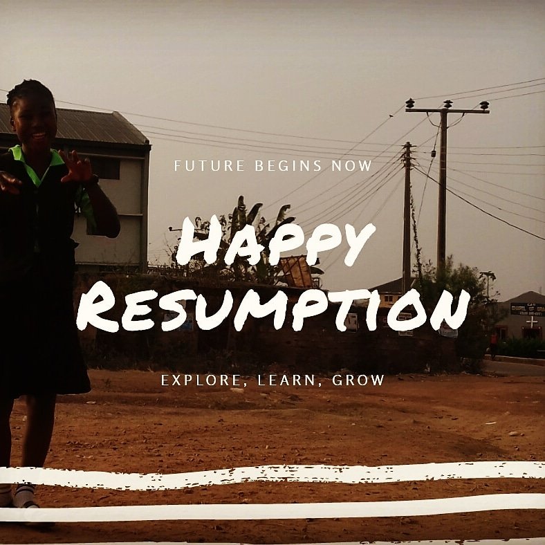 We wish every student a very happy resumption. Welcome back to school. Explore, learn and grow. You deserve the very best!

#education #teacher #sdg #sdg4 #purpose #africa #futurebeginsnow #career #facilitator #socialworker #trainer #leadership #leadershipdevelopment