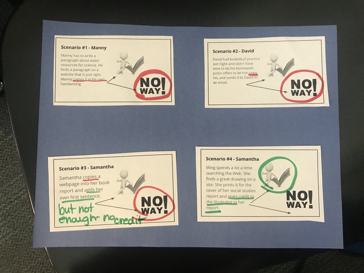 MrsJCay's tweet photo. Sharing online work means we need to give credit!  #1toWorldPromise https://t.co/TPOVQj8bav