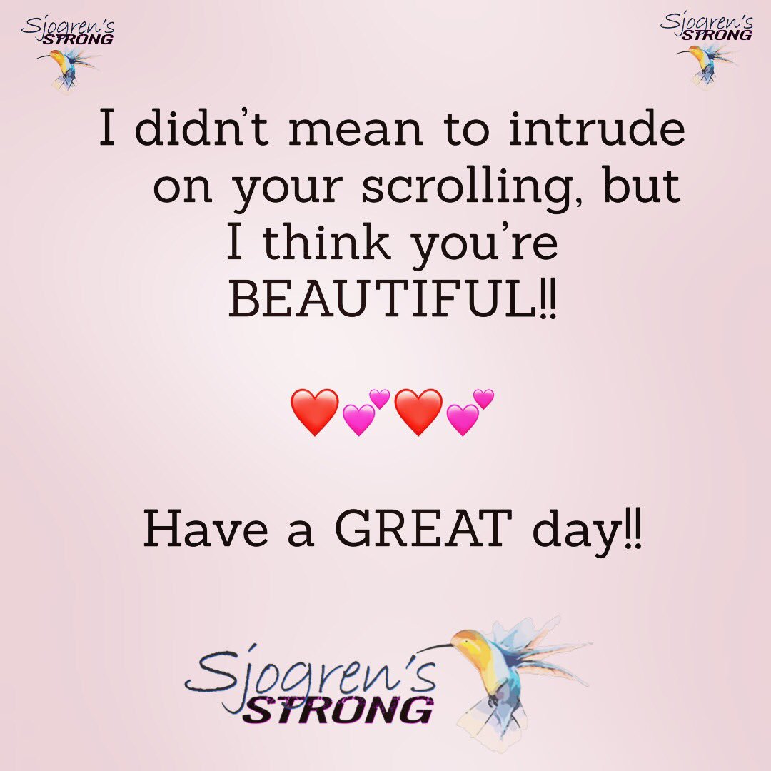 SjogrensStrong's tweet image. Happy Monday!! ❤️💕❤️
.
. . .
.
#SjogrensStrong #SjogrensAwareness #SjogrensSyndrome #SjogrensWarrior #Autoimmune #AutoimmuneDisease
#AutoimmuneWarrior #Survivor #StayStrong #InvisibleIllness #ChonicIllness #Spoonie #SelfLove