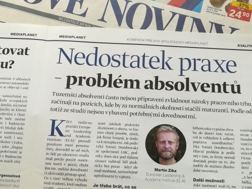 ELAI (@elai_cz) on Twitter photo Byli jsme přizváni k účasti na kampani Nastartuj svou kariéru @Mediaplanetcz, kterou dnes najdete jako přílohu <a href="/lidovky/">Lidovky.cz</a> Přečíst si můžete i další články zaměřené na pomoc se startem kariéry goo.gl/EC2tok, anebo náš starší text psaný pro Novinky goo.gl/1Df3vC Byli jsme přizváni k účasti na kampani Nastartuj svou kariéru @Mediaplanetcz, kterou dnes najdete jako přílohu <a href="/lidovky/">Lidovky.cz</a> Přečíst si můžete i další články zaměřené na pomoc se startem kariéry goo.gl/EC2tok, anebo náš starší text psaný pro Novinky goo.gl/1Df3vC