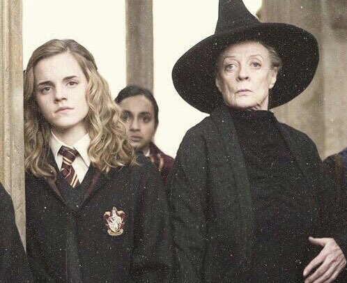 potterish's tweet image. Toda inteligência e coragem em uma foto só! Hermione e Minerva são maravilhosas! ♥️