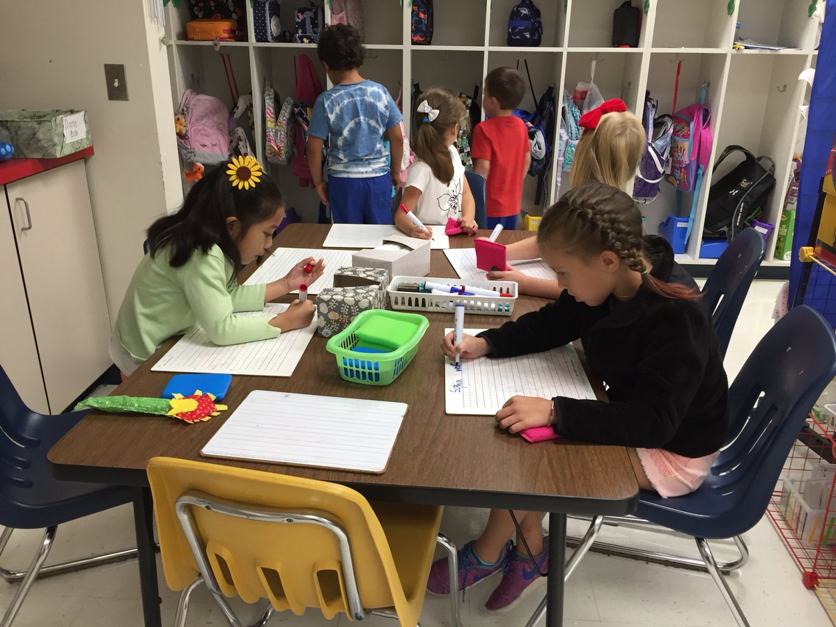 jwolff_nasd's tweet photo. Mrs. Mead’s first graders at LNES are excited to begin Language Arts Center experiences #lovereading @icr205 @LNESPrincipal https://t.co/C1ZsOGgZab