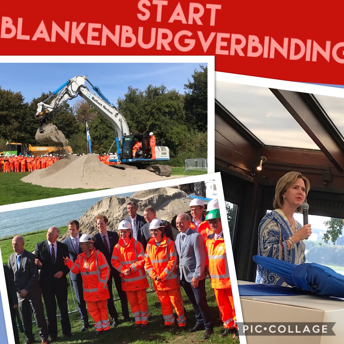 BaijenseStef's tweet photo. Vandaag heeft @CvNieuwenhuizen het startsein gegeven voor de #blankenburgverbinding #A24 waar @FortuynS namens de @Metropoolregio aanwezig was. @RWS_WNZ @MinIenW @VolgVlaardingen https://t.co/cY8nztoRRF