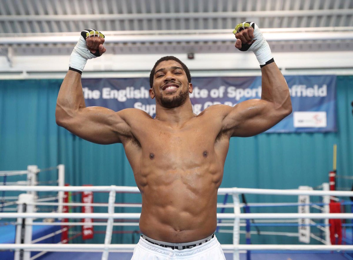anthonyjoshua's tweet photo. Product of determination 🥊 #FightWeek #AJBXNG https://t.co/YQ3zFIDOub