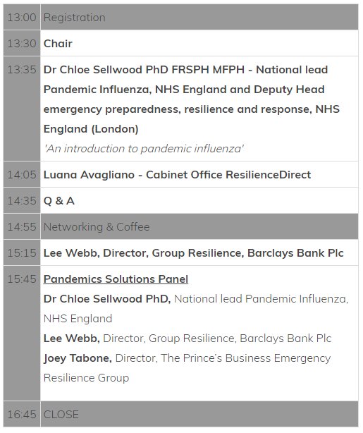 CSARN_Updates's tweet photo. Pandemics Solutions Panel-18th Sept
Dr Chloe Sellwood PhD, NHS England
Lee Webb, Barclays
Joey Tabone, Director, The Prince?s Business Emergency Resilience Group #pandemics #civilprotection #NationalRiskRegister #EmergencyPlanning #CivilContingency https://t.co/xdtXuorfGD https://t.co/rNnCjmlOJa