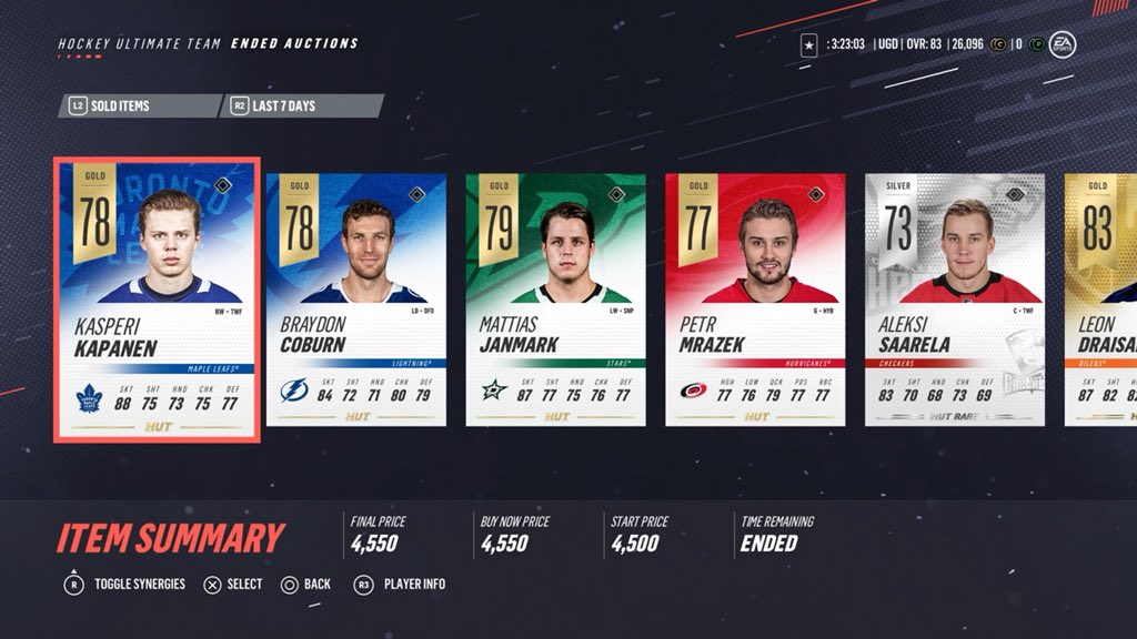 UGDYNASTY's tweet photo. @NHLAuctionHouse i pick up two Kapanen today and i sold both of them at 4k https://t.co/Dv03n0LtDj
