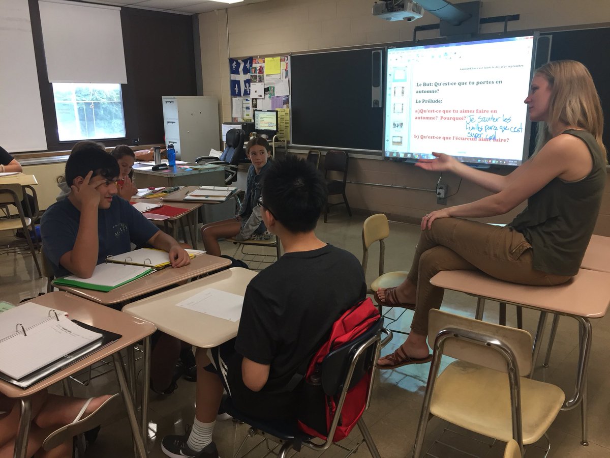 WantaghMiddle's tweet photo. Interacting in French class with Ms. Wadalavage.  @WantaghSchools @WMSwsd https://t.co/RYsm2PKSWe