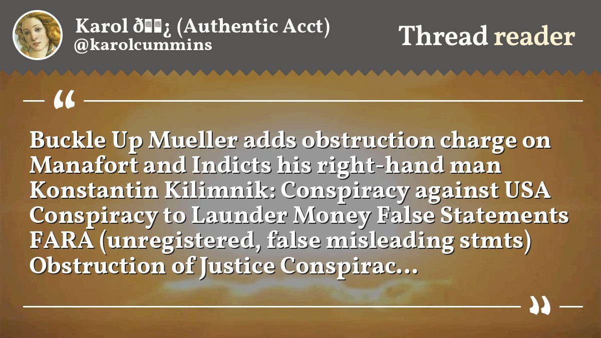 Robert4787's tweet photo. Was Manafort a Russian mole working inside Trump's campaign? https://t.co/SXui4tlZmt
#ManafortTrial #ManafortFlipped #Manafort https://t.co/mp77OYMGwB