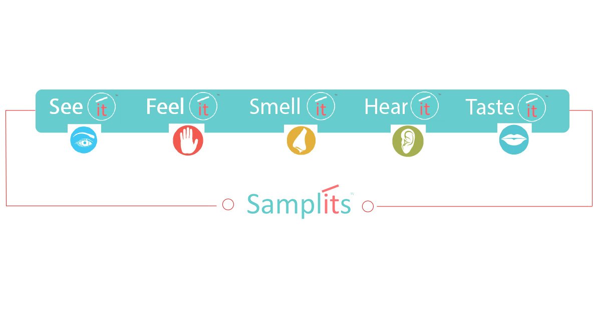 Samplits's tweet image. Product sampling tap into the 5 senses of a human body. Thus making it the most effective form of marketing.
#DigitalProductSampling #SampleMarketing #Samplits