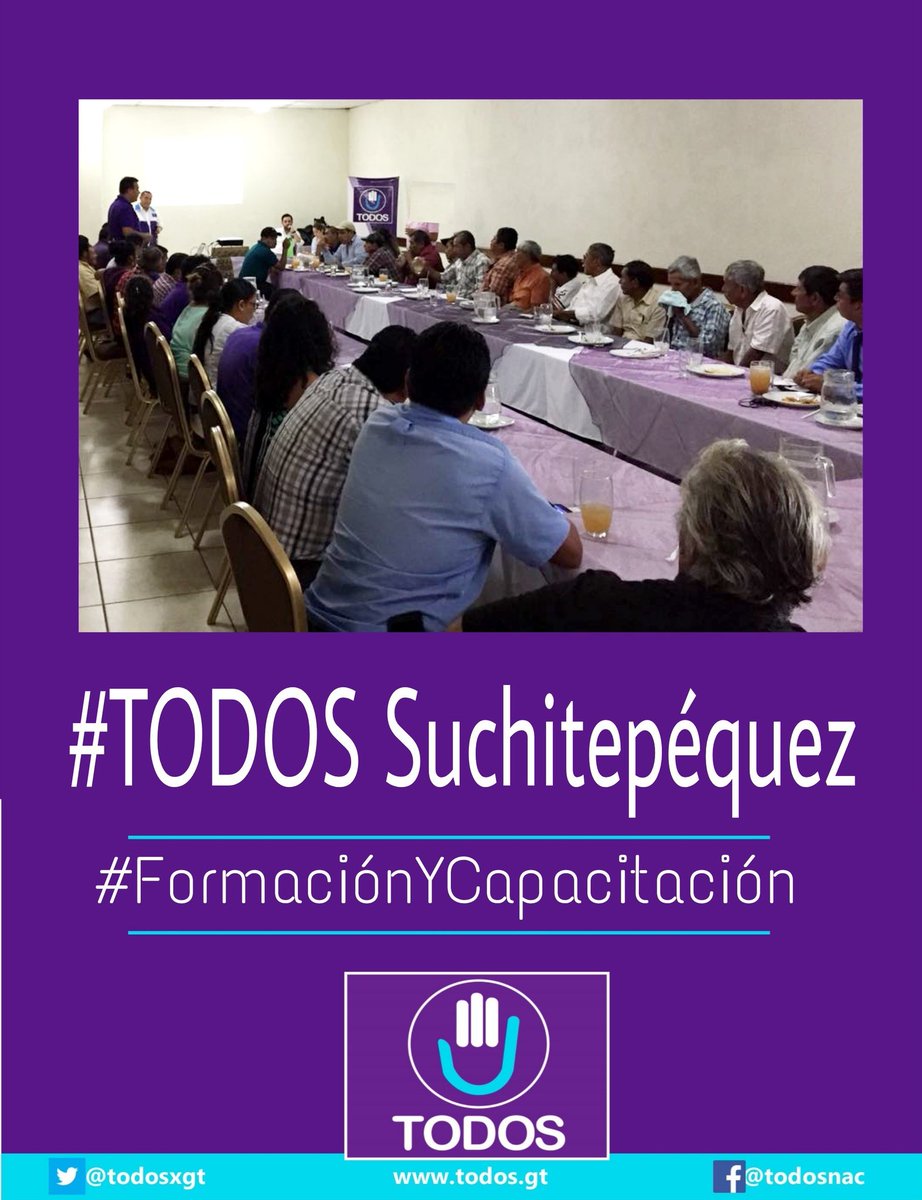 TODOSXGT's tweet image. #FormaciónYCapacitación #ReformasLepp  #TODOS #Suchitepéquez