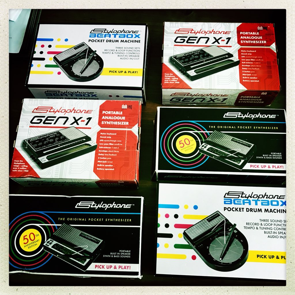 nathantimothy's tweet photo. Wow! Look what just arrived @SWCharity HQ! Thank you so much @the_stylophone for the support. These are going to be a welcome addition to our #Bullybeat workshops! #synth#drummachine#music https://t.co/gNH6JcdaRn