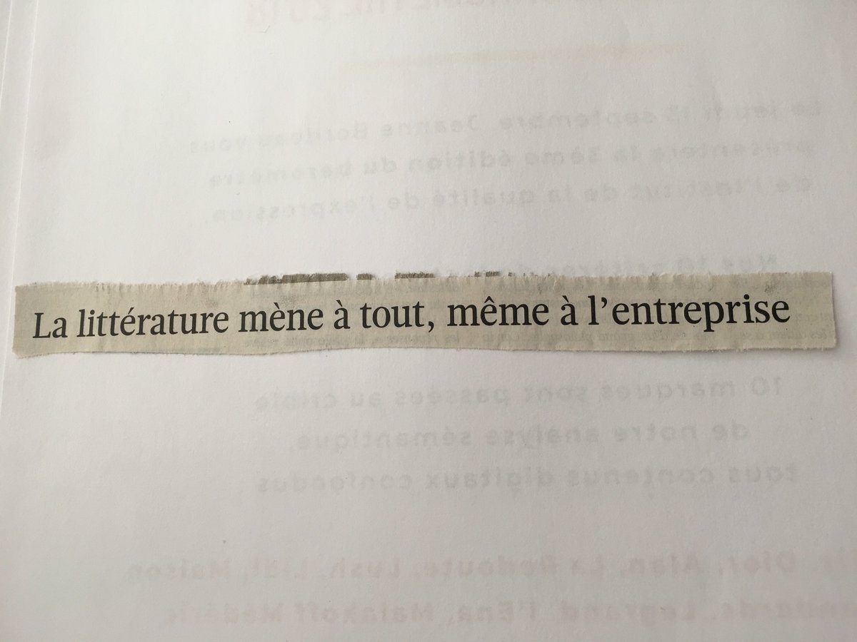 JeanneBordeau's tweet photo. #Langage #Littérature Une thèse qu'a toujours défendu l'Institut ! Et cela semble de plus en plus vrai... #Conviction https://t.co/Tlj9I7Kk1k