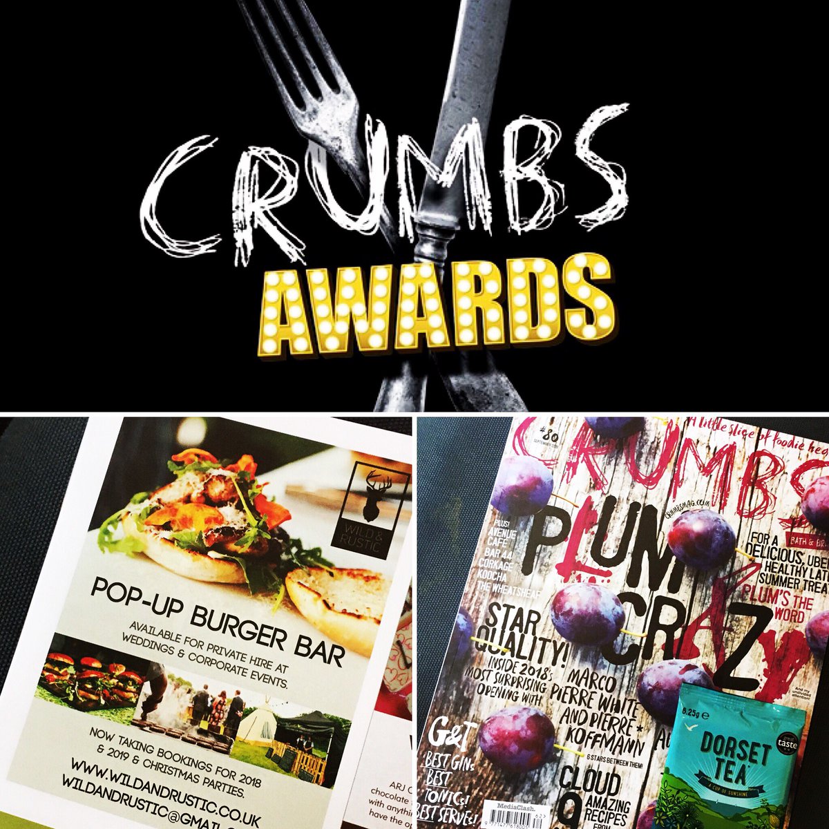 WildandRustic's tweet photo. Finally sat down (with a strong coffee) reading @CrumbsMag , after a solid weekend of feeding the masses 🍴 Great to be featured in this South-West foodie magazine &amp; proud to be a 2018 finalist at the crumbs awards in October🔥 

#bristolfood #streetfood #burgers #privatecatering https://t.co/yQT097LhQc