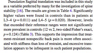 GregLehman's tweet photo. Just for you @PeteOSullivanPT Both laxity  and translation of motion segments are GREATER in pain-free individuals when measured with MRI.  Its early and sparse research but "micromovement" instability is not really supported as a factor for pain https://t.co/mFV7mv4roh https://t.co/favENxqUoS