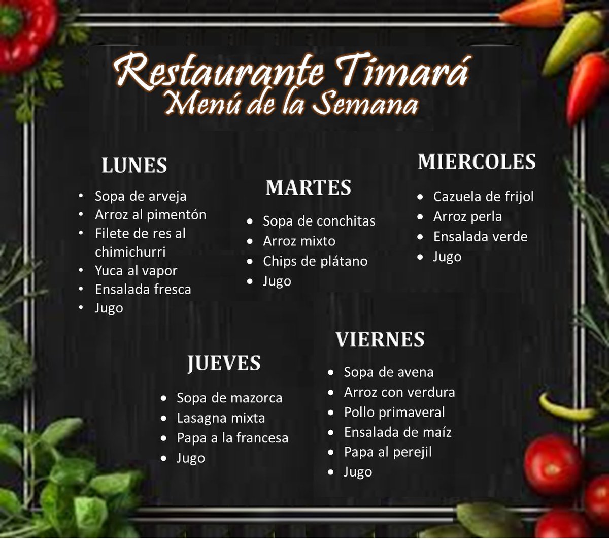 Ya sabes dónde almorzar esta semana? Ven y disfruta nuestro exquisito menú al mejor precio.. $15.000.
--
Conoce más de nuestro hotel ingresando a laserraniahotel.com 
Tels: 6917535 - 310 279 7701
Calle 33 Nº 30 - 26