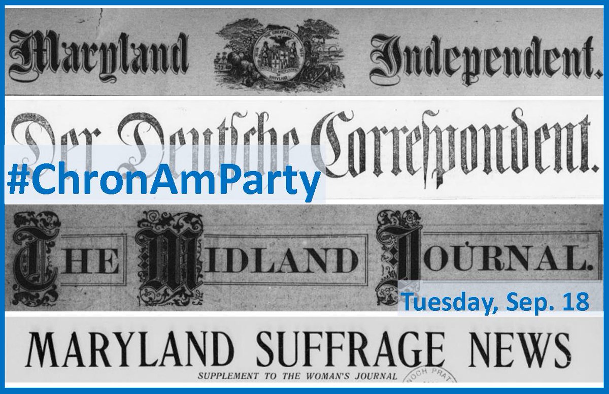 WisHistory's tweet image. Ready for this month&apos;s #ChronAmParty? Tomorrow, we will be sharing historic news from Maryland as part of a #StateSwap! Follow @HistoricMDNews for #WisconsinNews and check out #ChronAmParty for all kinds of news from the past