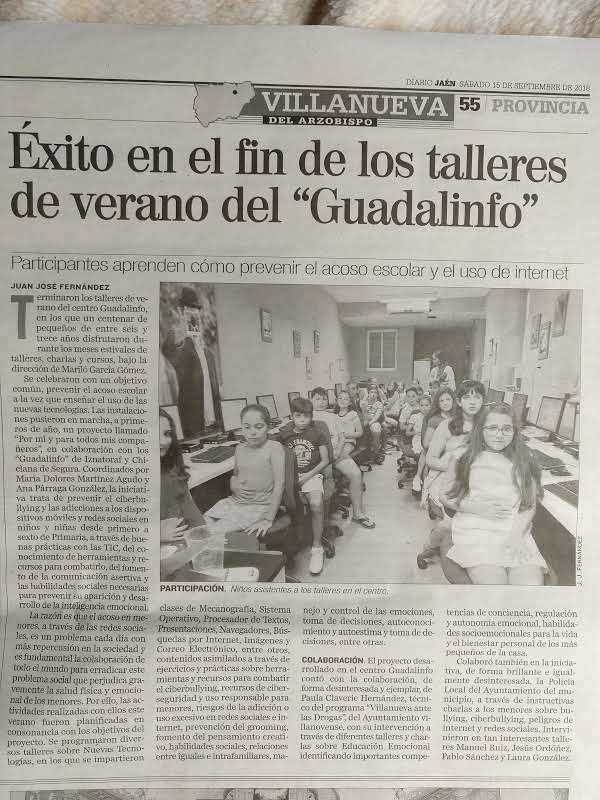 guadalvva's tweet photo. Somos noticia por nuestro gran Proyecto y afluencia de usuari@s #guadalinfo #villanuevadelarzobispo #15añoscontigo #pormiyportodosmiscompañeros @RedGuadalinfo @toarog https://t.co/EGbKOg4fmk