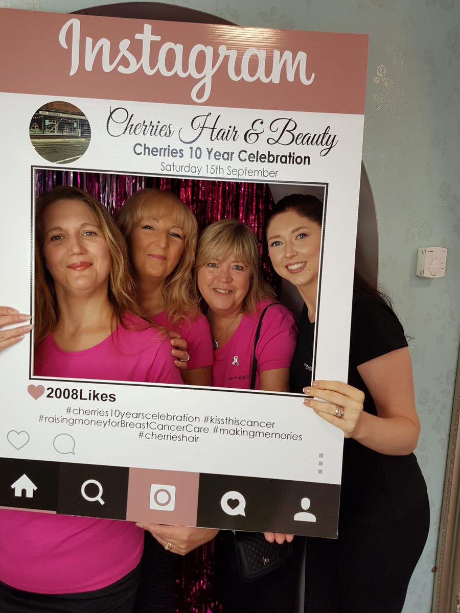 Congrats to <a href="/CherriesHair/">Cherries hair&beauty</a> who are celebrating their 10 year anniversary! Wonderful to join the celebrations with <a href="/Sharpedirect/">Adel Louth</a> while helping raise funds for #breastcancercare. Great to see Adam Thomas, Ashley Taylor Dawson &amp; Samia Ghadie getting involved too!
#kissthiscancer