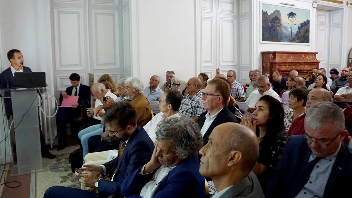 SpainnovaARGEL's tweet photo. El pasado 12 de septiembre @CDTIoficial presentó los programas para financiar la #cooperación #tecnológica hispano-argelina en las instalaciones de la Cámara de Comercio e Industria de Orán ante una audiencia numerosa de más de 150 asistentes. 
¡Muchas gracias a todos! #ALGESIP https://t.co/EOPRmQDswz