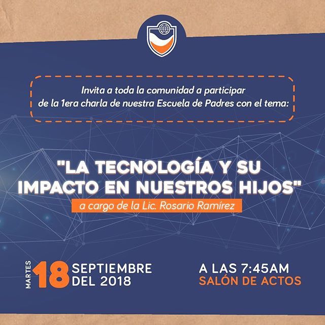 Colegio_CEMEP's tweet photo. 👉🏻 Te invitamos mañana a nuestra charla sobre el impacto de la tecnología en nuestros hijos a cargo de la Lic. Rosario Ramírez. 📡 ¡No te lo pierdas! 🙌🏻 #ComunidadCEMEP #ColegioCEMEP #CEMEP #Charlas #SantoDomingo #DominicanRepublic https://t.co/n9fND1D56e