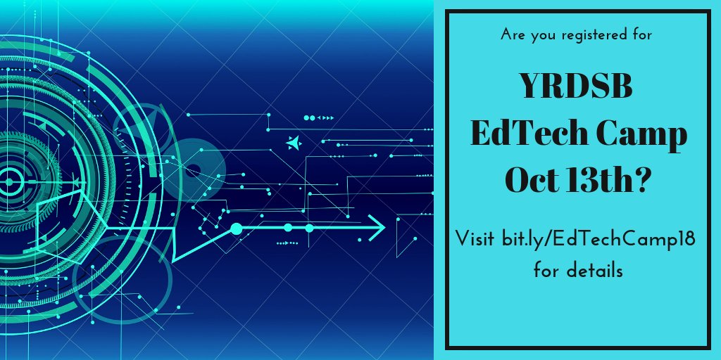 Date: Saturday, October 13, 2018
Time: 8:30 am - 3:30 pm (Check-in from 7:30 am - 8:30 am)
Location: Richmond Green Secondary School
Cost: $15 for YRDSB employees,    $25 for external attendees.
Food: Light breakfast and lunch provided