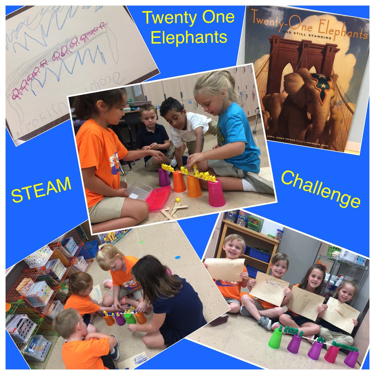 ash_douglass's tweet photo. This is always a hit! 
Can you count out 21 Elephants and then plan &amp; design a bridge strong enough to hold them? @striblingstars #BISDInspires https://t.co/XlbvxvXpQn