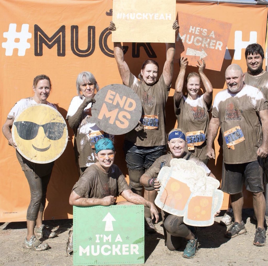 Christina15_90's tweet photo. #MuckYeah got just a little dirty at the @MuckFestMS I might have MS but today I showed MS what I can do with a support team behind me. Can’t wait till next year. https://t.co/8q4KWBpp8Y