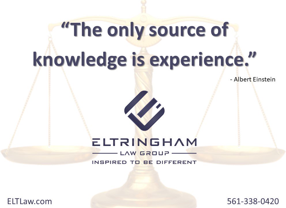 EltringhamLaw's tweet photo. Our extensive experience in personal injury law allows us to pursue justice for our clients in ways most law firms can not. 

#FloridaPersonalInjury #InspiredToBeDifferent #MondayMotivation #PersonalInjuryAttorneys https://t.co/VqX2kiG7RE