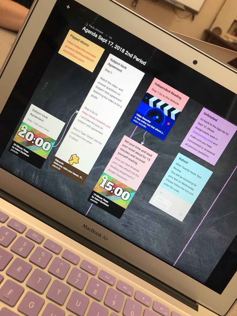 emilycnestor's tweet photo. Had fun hanging out with @MrsPBandJ’s 7th Grade today! They were rocking their #blendedlearning agenda that was TECH-TASTIC! So many tools and the students were 100% engaged! #DLPcoaching #exceptional #techinELA https://t.co/mJk4MGlv6m