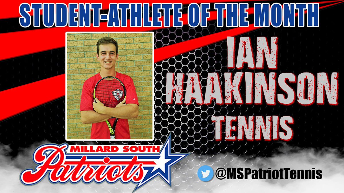 2 thumbs up for Ian👍🏻👍🏻! Ian opened the season with a 5-2 record &amp; played his way into the singles championship match for each of our first 2 tournaments in Aug. He‘s a fiery competitor in the court &amp; is making great strides in the classroom with a 3.2 GPA 🔥 <a href="/MSPatriotTennis/">Millard South Tennis</a>
