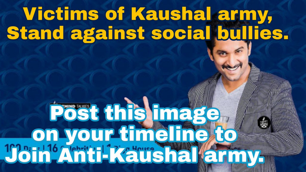 BabuYoyoBB's tweet photo. I am anti-kaushal army. I oppose their social bulling . 
#fake2kwalk #FlipStarKaushal #kaushalunfitforbb #flipstarkaushal https://t.co/5S1tCwikef