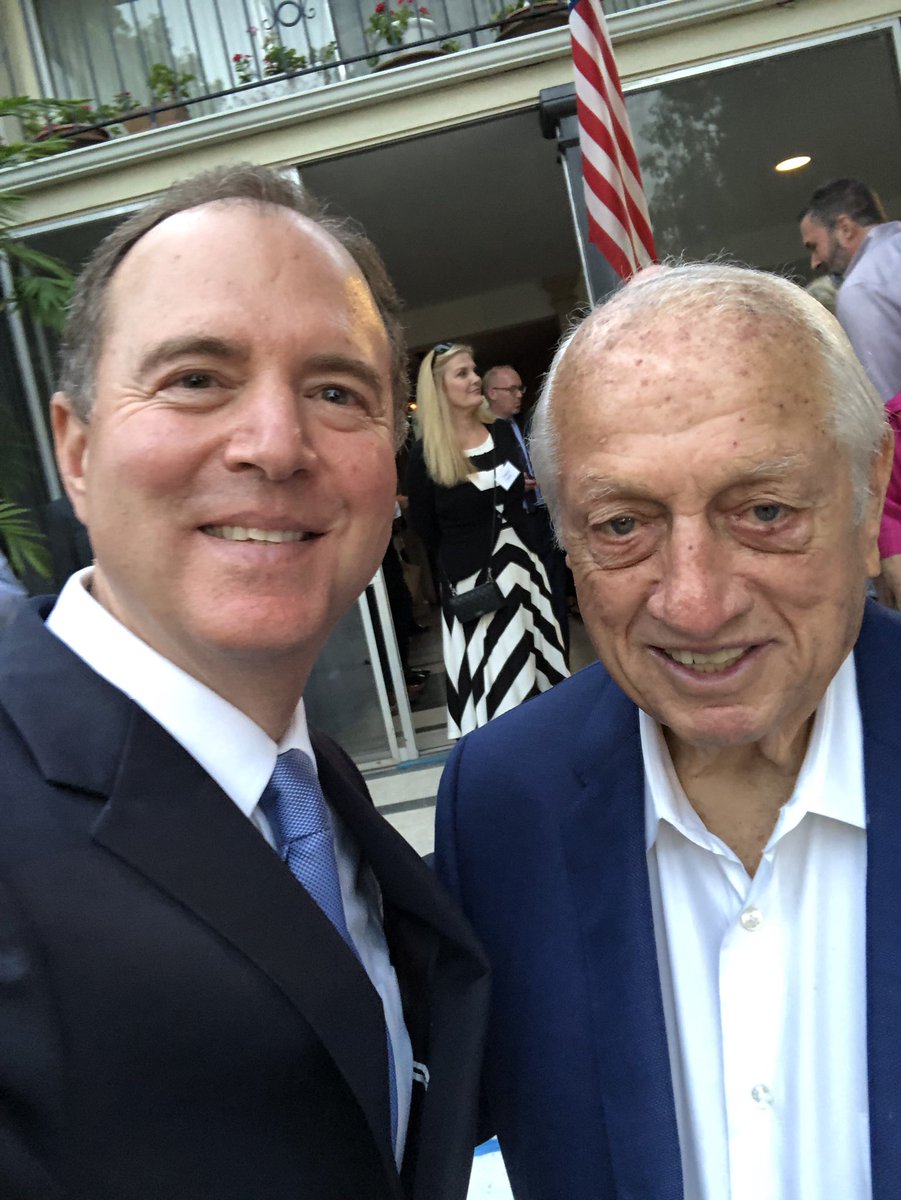 AdamSchiff's tweet photo. Like many of you, Iโm a big fan of @DianneFeinstein and admire her work to protect a womanโs right to choose, shield us from gun violence and keep Kavanaugh off the Court. At an event for her last weekend, I was excited to meet one of her other fans, Dodgers legend @TommyLasorda. https://t.co/Z1Z18C4vO8