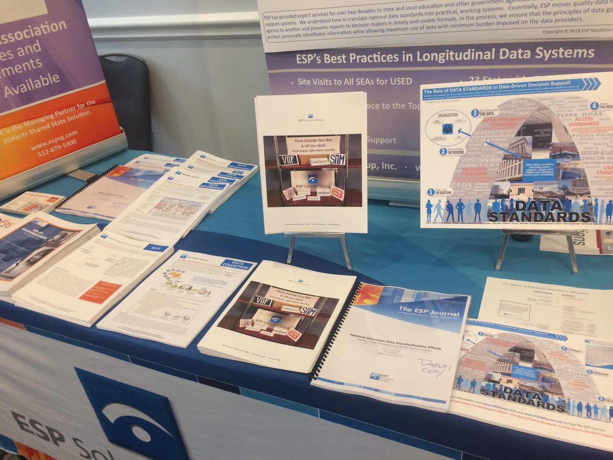 espsg's tweet photo. Our set up at #STATSDC2018! #EdTech #EdData https://t.co/p7bK74qkVj