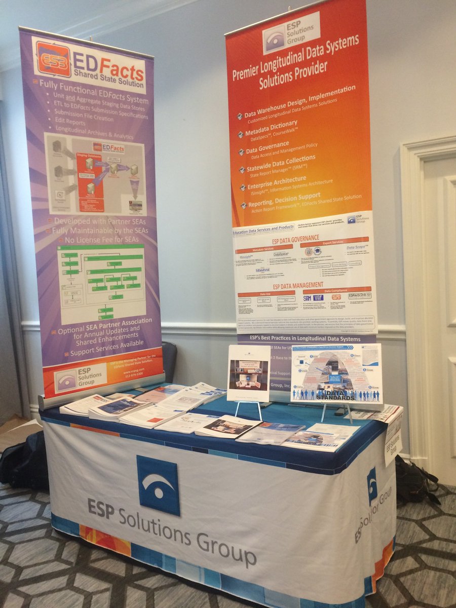 espsg's tweet photo. Our set up at #STATSDC2018! #EdTech #EdData https://t.co/p7bK74qkVj