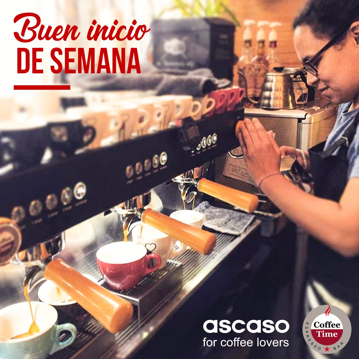 AscasoPeru's tweet photo. Buen inicio de semana coffee lovers, si deseas café por montón ven con tu mancha a probar un cafécito en COFFEE TIME MIRAFLORES, un lugar acogedor con trato de familia.
#AscasoPerú #AscasoFactory #CoffeeTime #ForCoffeeLovers #Barista #Maquinasdecafé #AceroInoxidable #CaféPeruano https://t.co/225I3tATTz